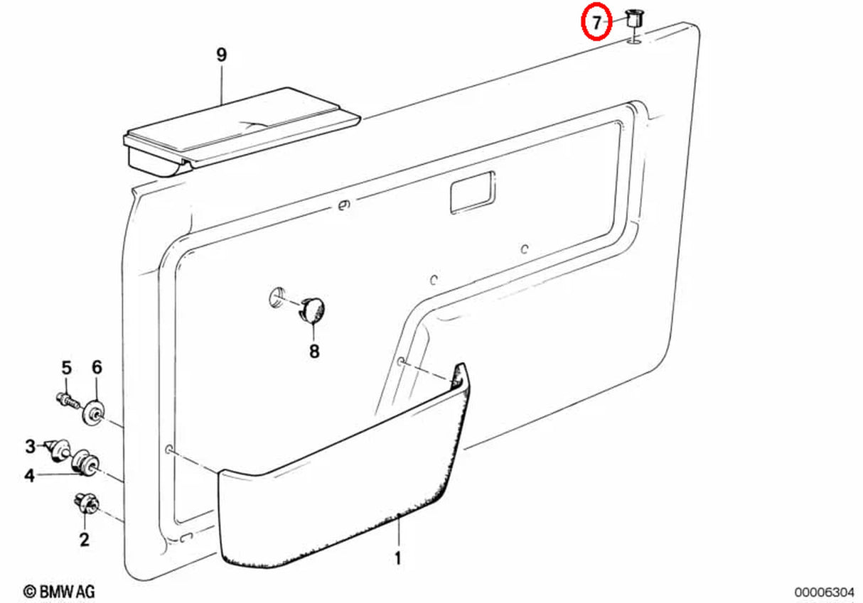 BMW E36 & E30 Door Lock Pin Bezel - D=11mm - Set of 4 - 51411911964