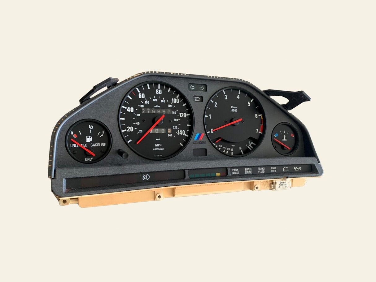 BMW E30 3-Series Black Gauge Cluster Rings