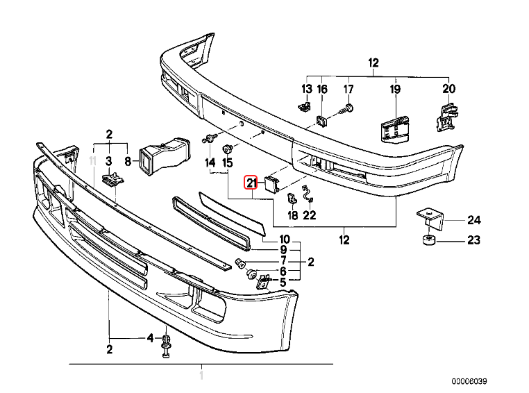 BMW E30 3-Series M-Technic 2 Tow Hook Cover - Front