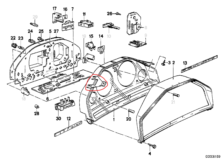 BMW E30 3-Series Gauge Cluster Repair Tabs - Set of 2