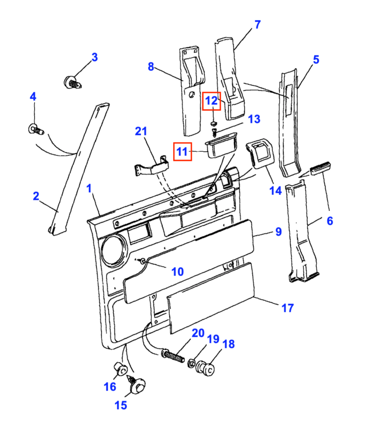 Range Rover Classic Interior Door Pull Handle Cups - Set of 2