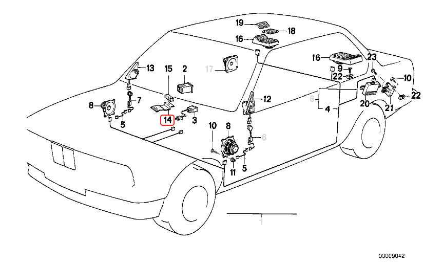 BMW E30 3-Series Radio Support Frame