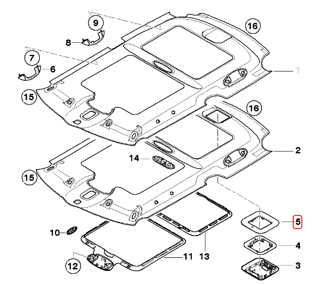 BMW E46 E39 Z3 R50 R53 Alarm Module Bracket - Top