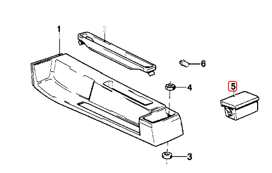 BMW E24 & E30 Rear Ash Tray Delete with Storage Pocket