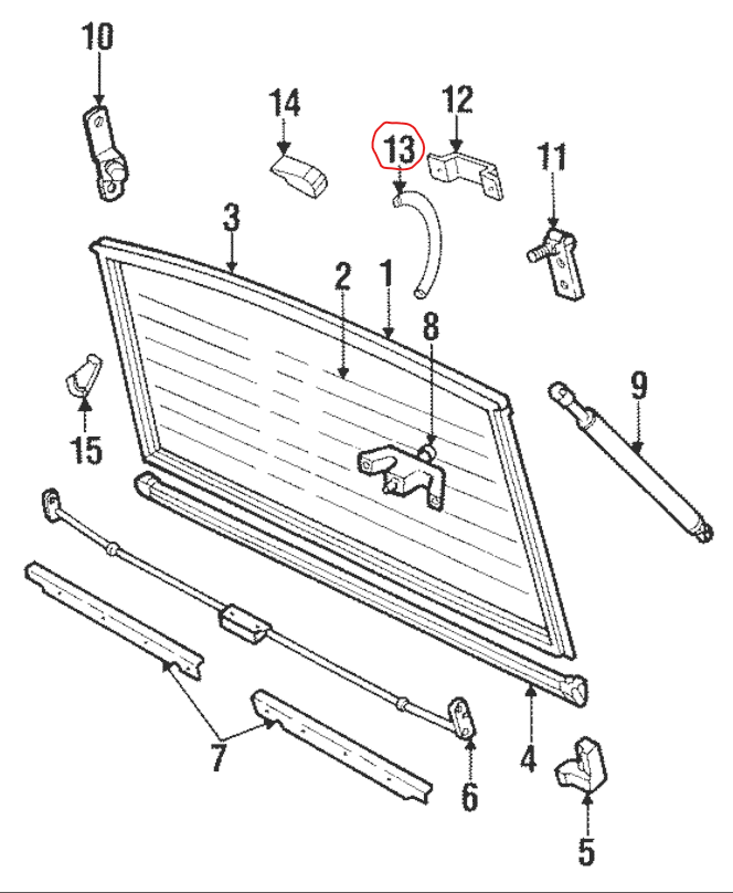 Range Rover Classic Upper Tailgate Cable Sleeve