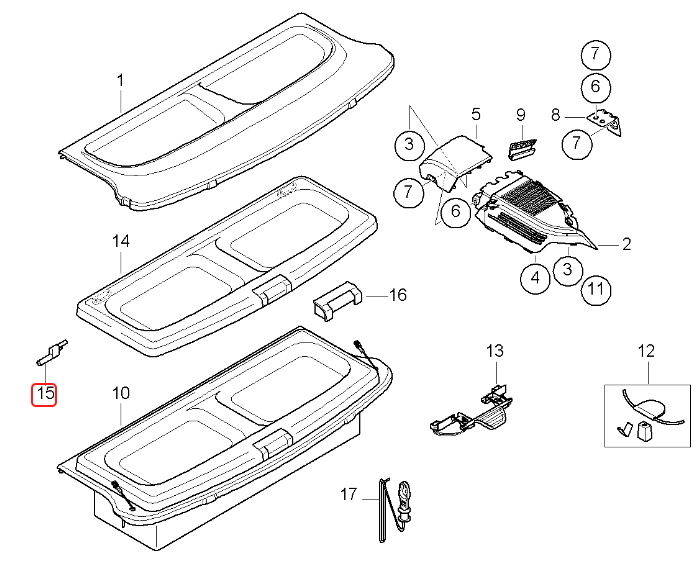 BMW E36 3-Series Compact Parcel Shelf Kit - Complete