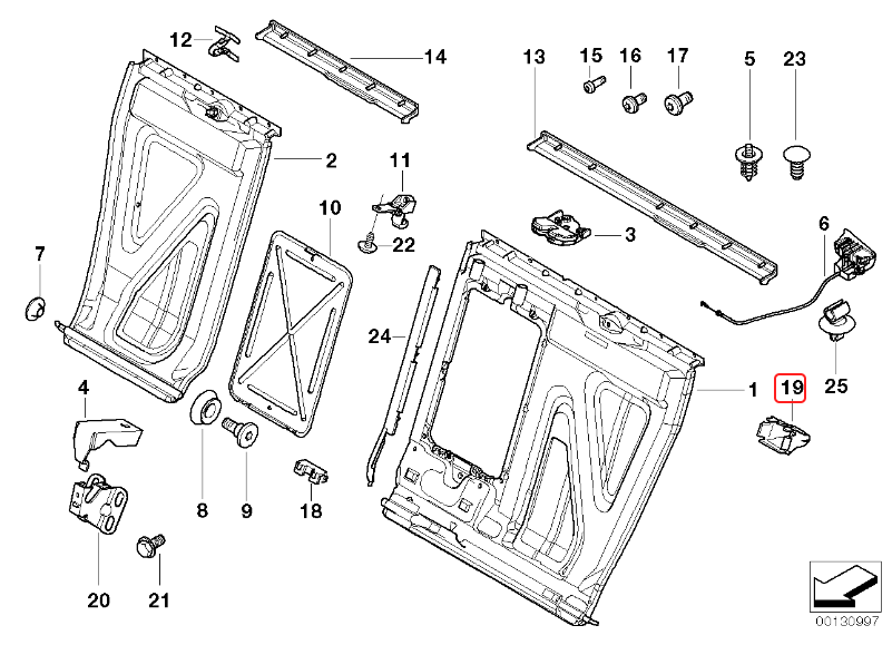 BMW E46 E53 Rear Bolster Clip - Set of 5