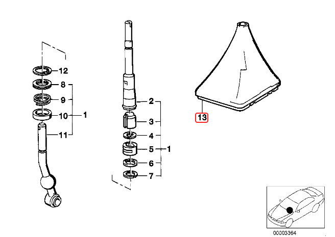 BMW E28 & E24 Manual Transmission Shift Boot Frame