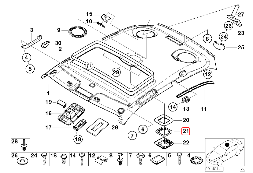 BMW E46 E39 Z3 R50 R53 Alarm Module Bracket - Bottom