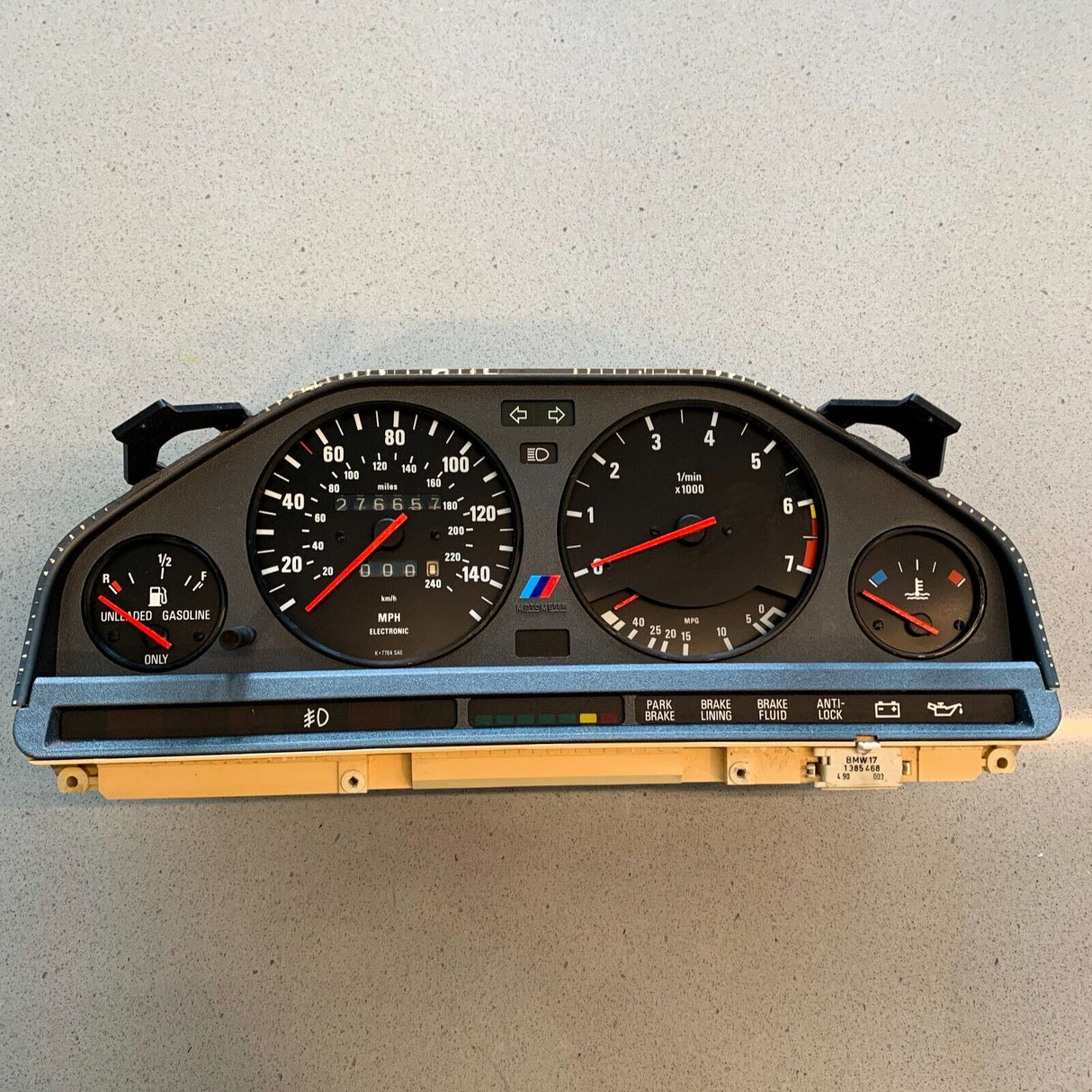BMW E30 3-Series Black Gauge Cluster Rings