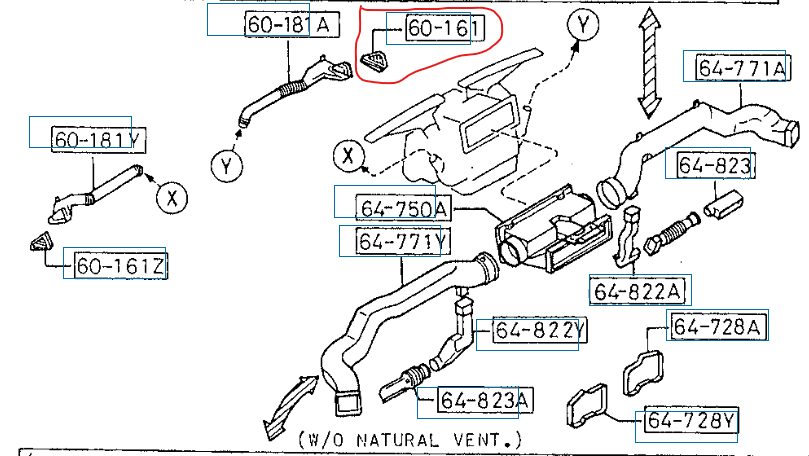 Mazda RX7 FC Dashboard Demister Grill - Set