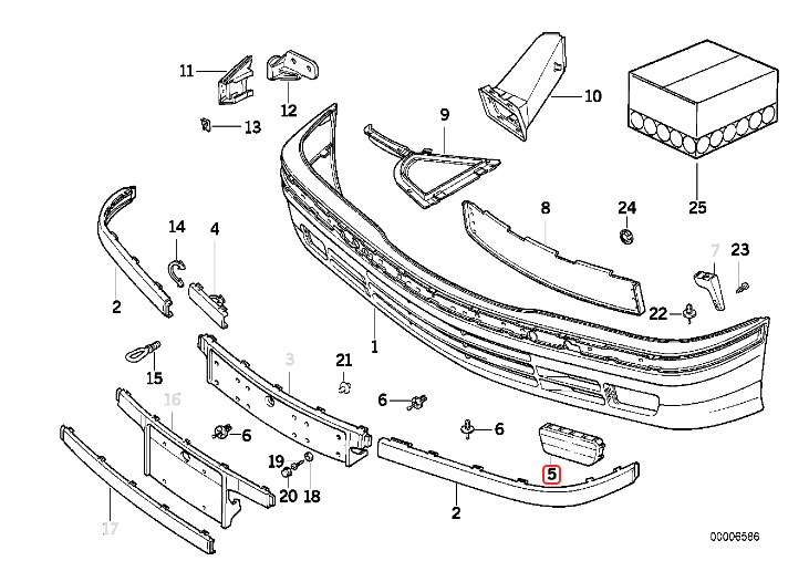 BMW E36 3-Series M3 Style Fog Light Blank - Left