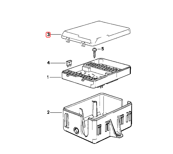 BMW E30 3-Series Fuse Box Cover