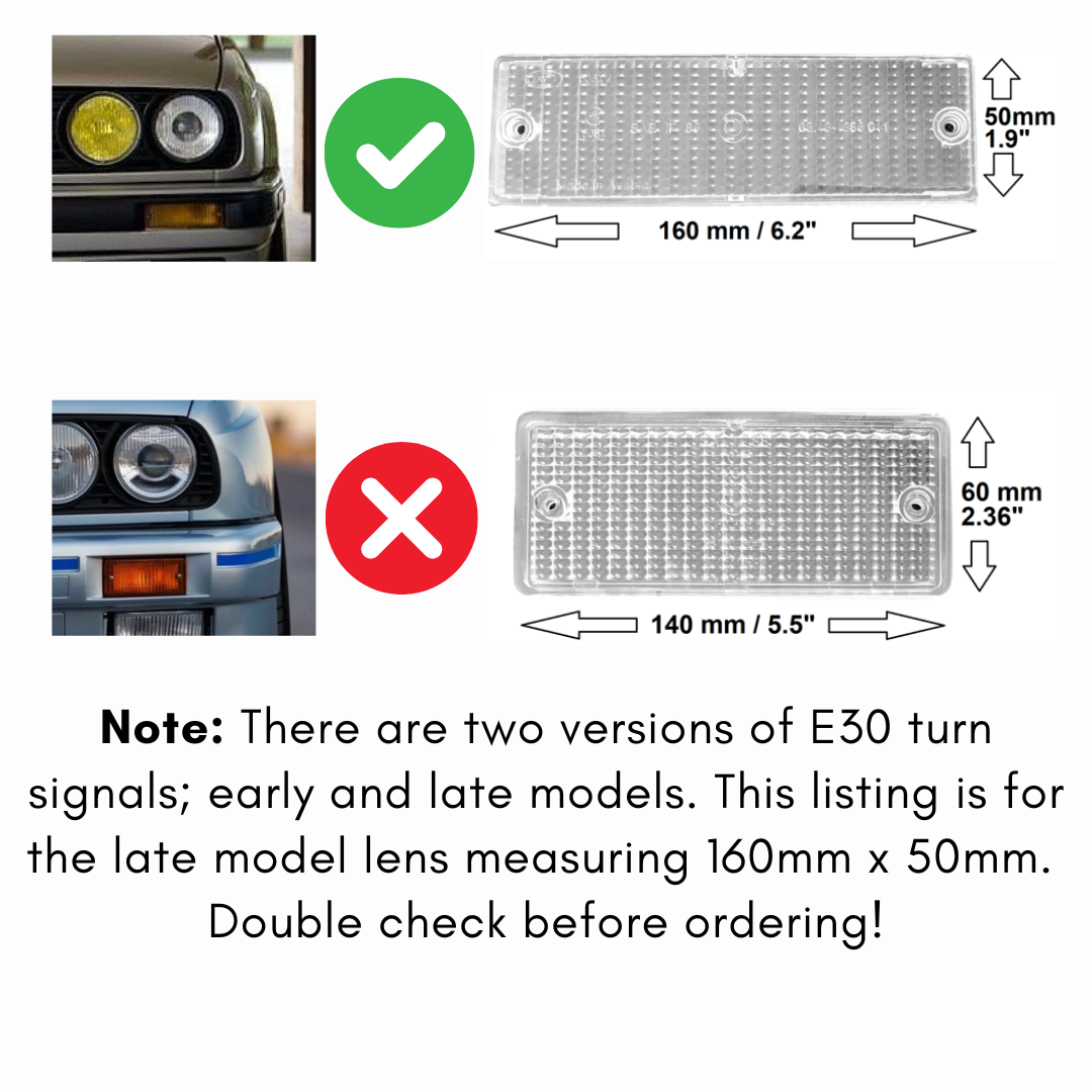 BMW E30 3-Series Late Model Front Turn Signal Delete Set