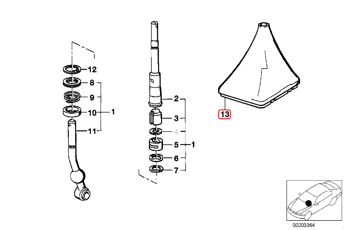 BMW E30 3-Series Manual Transmission Shift Boot Frame