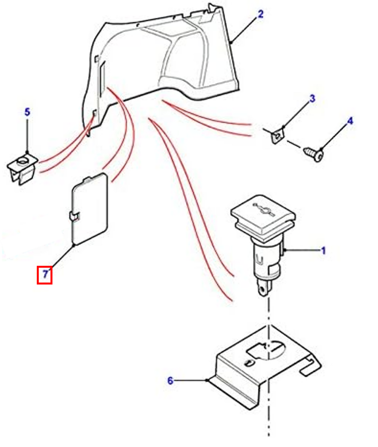 Range Rover P38 Rear Lamp Access Cover