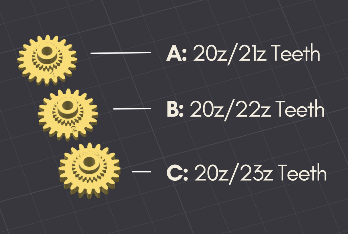 Porsche 944 928 911 Odometer Gear Repair Kit - MPH
