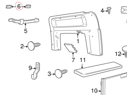 Land Rover Discovery 2 Rear Grab Handle Spacer - Clip