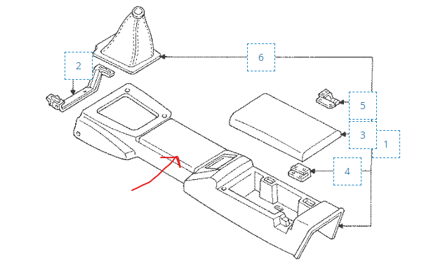 Mazda Miata NA Center Console Cup Holder