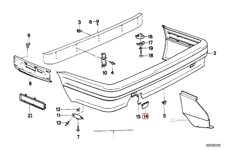 BMW E30 3-Series M-Technic 2 Tow Hook Cover - Rear