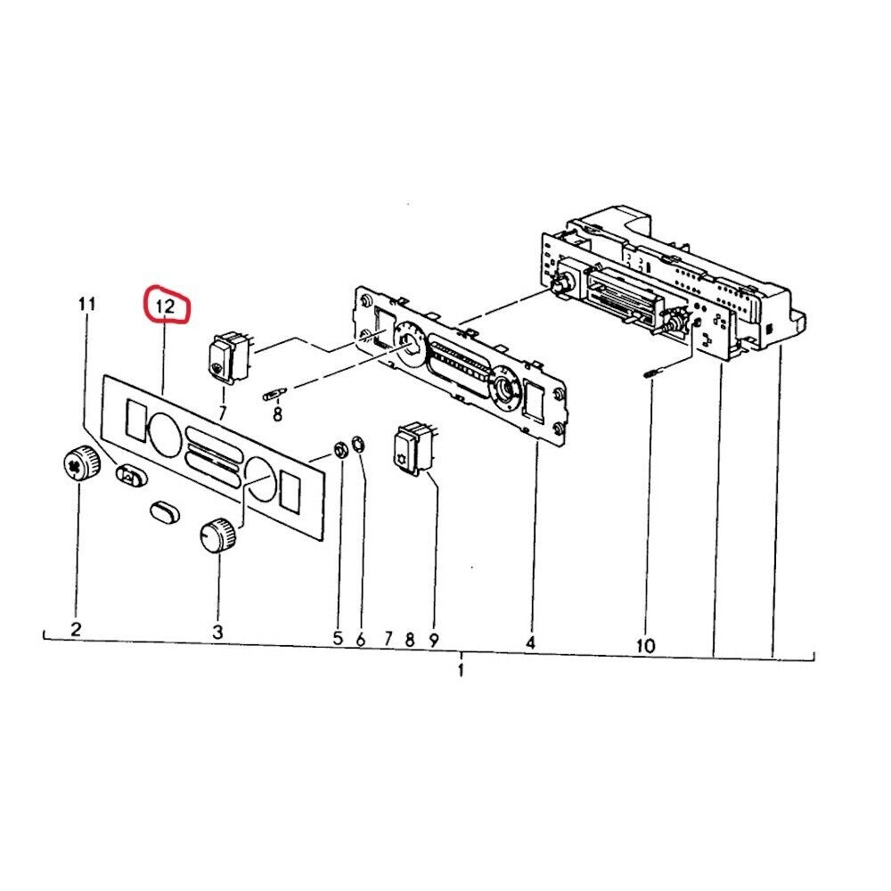 Porsche 944 Late Model HVAC Faceplate (1985.5 - 1991)