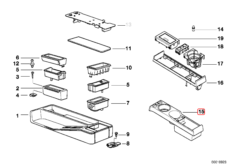 BMW E36 3-Series Single Cup Holder - Extra Large