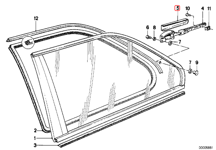 BMW E30 3-Series Pop Out Rear Window Buckle Caps - Set of 2