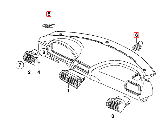 BMW Z3 Defroster Vents - Left & Right Set