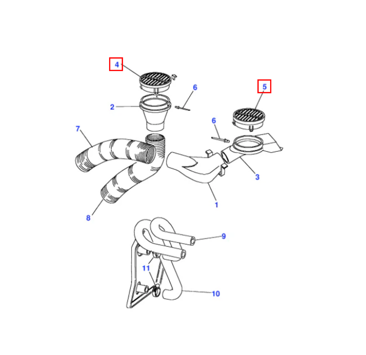 Range Rover Classic Demister & Defrost Vent - Set of 2