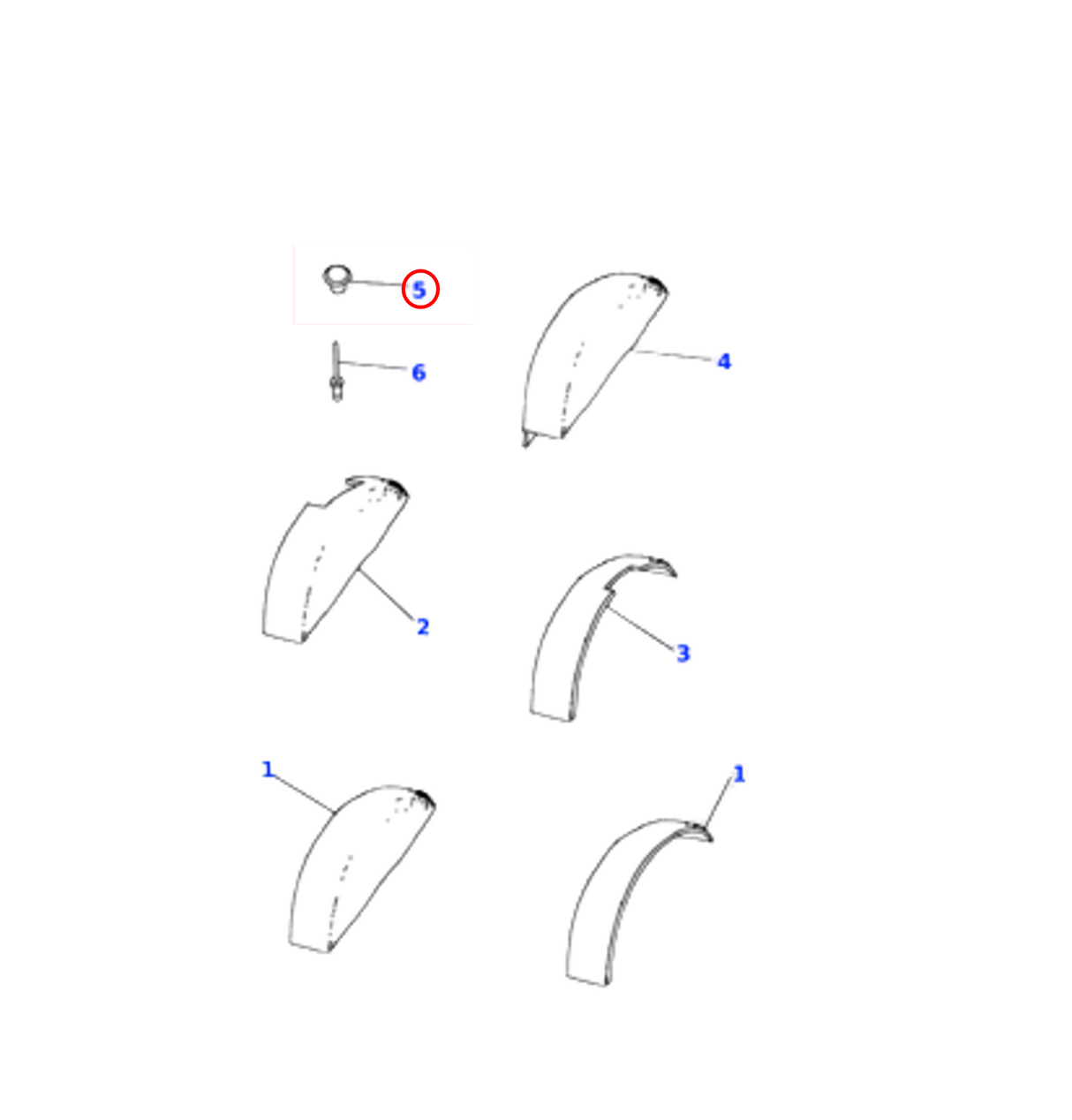 Range Rover Classic Carpet Retainer Finisher Clips - Set of 7