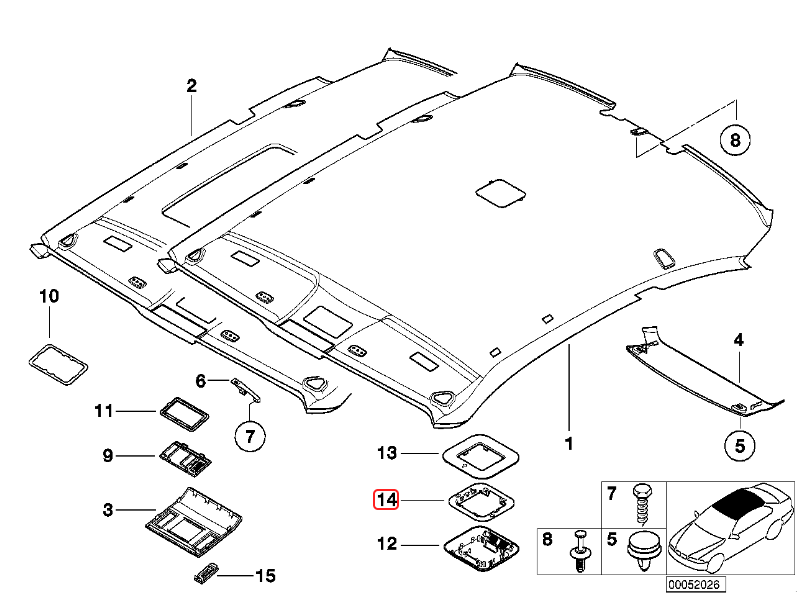BMW E46 E39 Z3 R50 R53 Alarm Module Bracket - Bottom