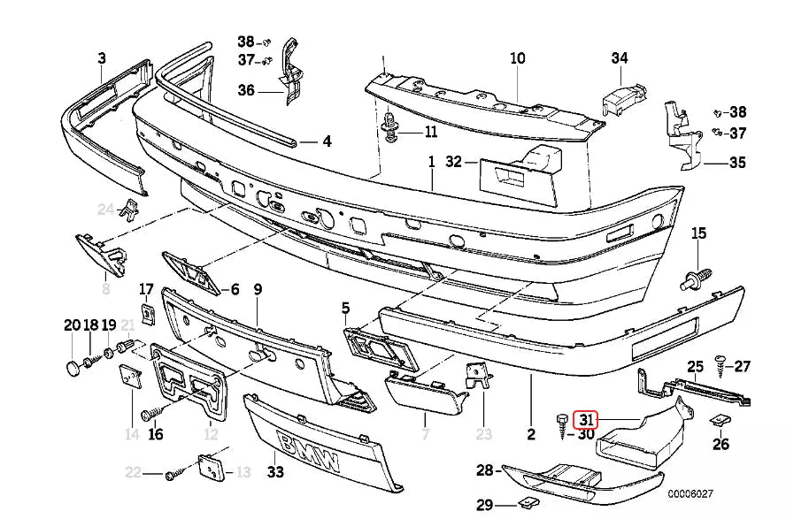 BMW E34 5-Series Front Brake Cooling Duct - Left & Right Set