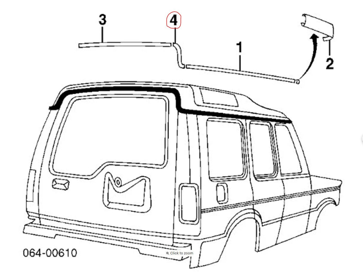 Land Rover Discovery 2 Rear Rain Gutter Finishers - Right