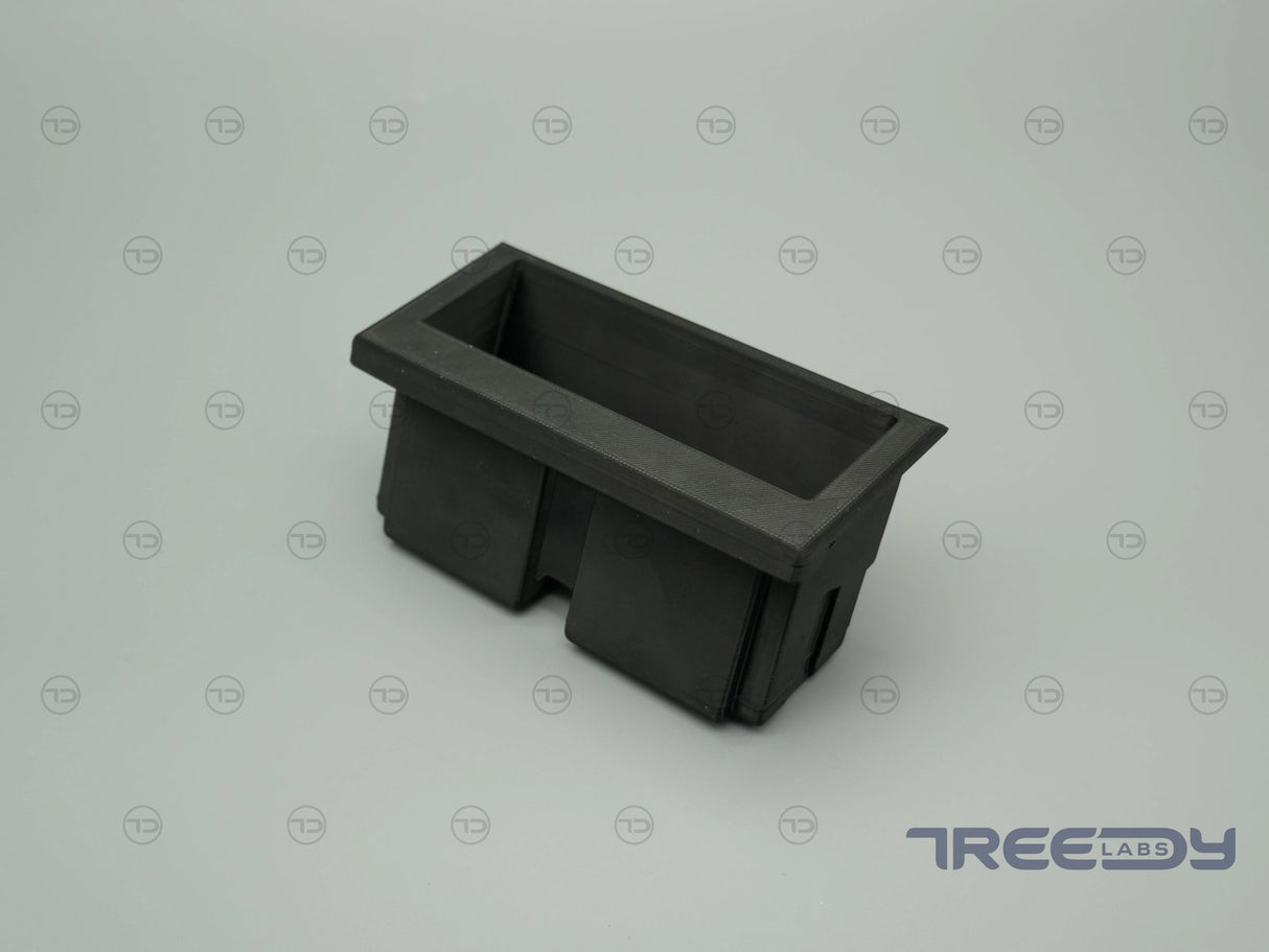 BMW E24 & E30 Rear Ash Tray Delete with Storage Pocket - Detail Shot