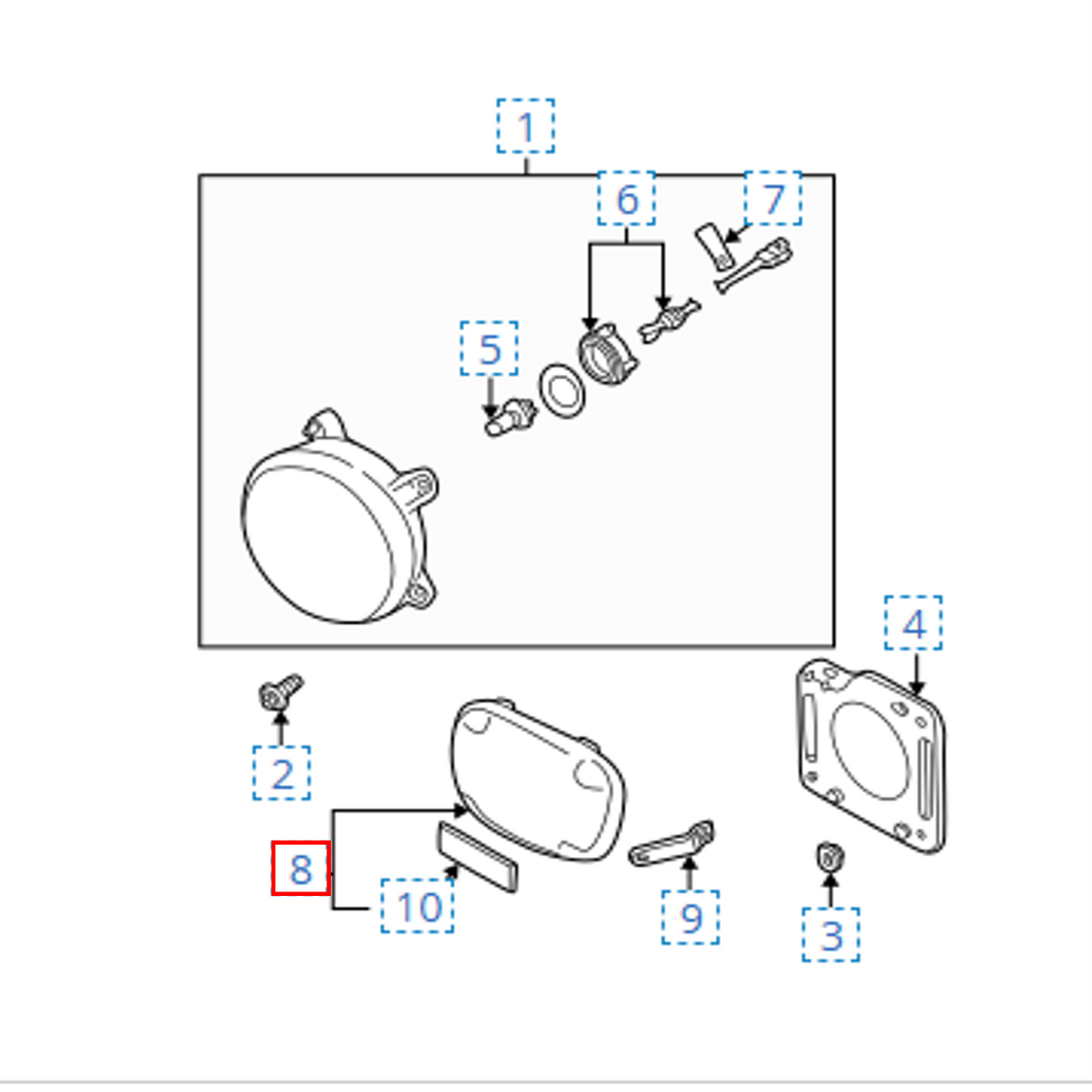 Fog Light Covers – 2002–2003 Subaru Impreza WRX Bugeye - Unpainted
