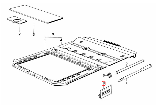 BMW E30 3-Series Dome Light Bracket
