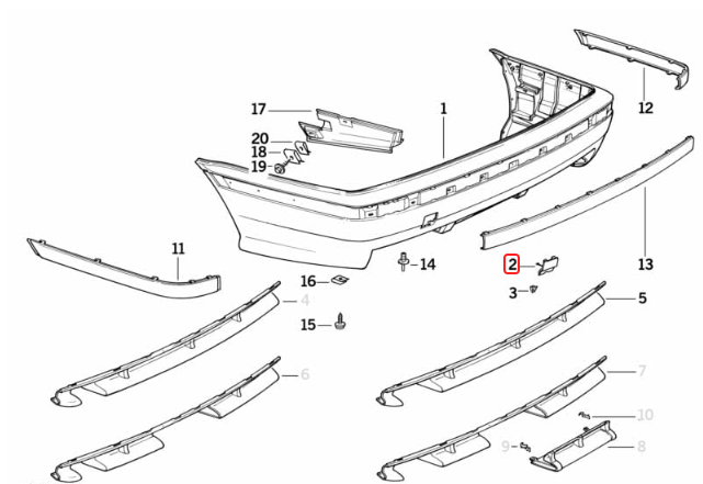 BMW E36 3-Series M3 Style Tow Hook Cover - Rear