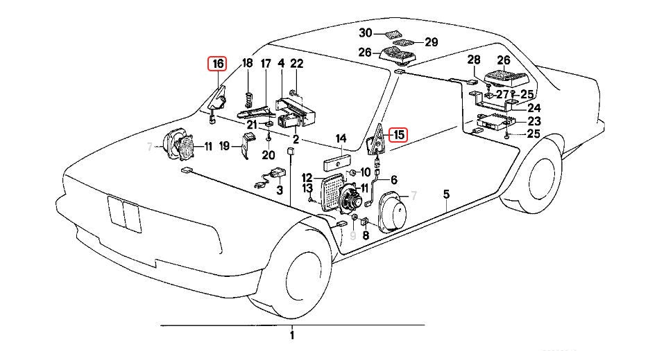 BMW E28 5-Series Tweeter Pod Housings