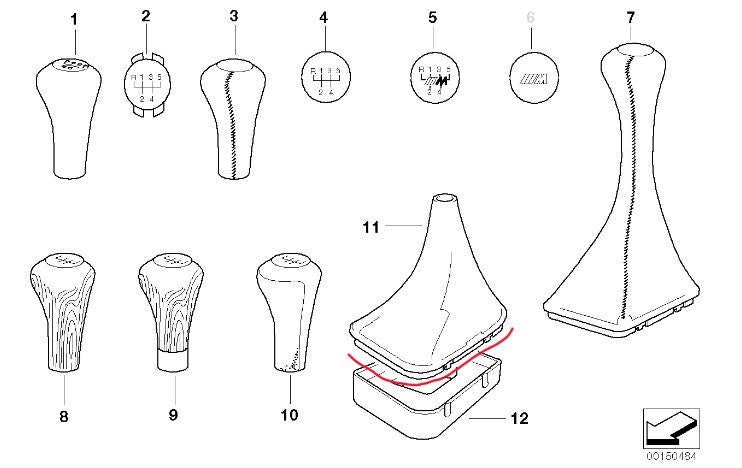 BMW E46 3-Series Manual Transmission Shift Boot Frame - RHD