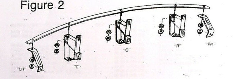 BMW E30 3-Series Cow Catcher Front Bumper Mounting Bracket - Set (L,R,C)