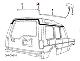 Land Rover Discovery 2 Rear Rain Gutter Finishers - Left & Right Set