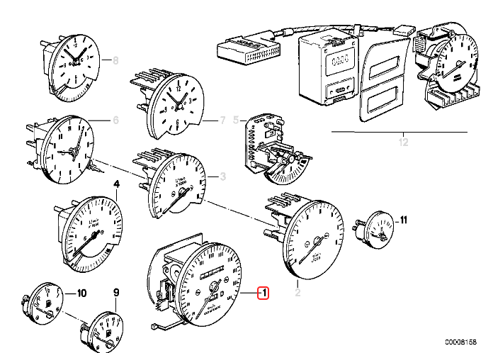 BMW E30 & E34 Motometer Odometer Gear Kit - US MPH