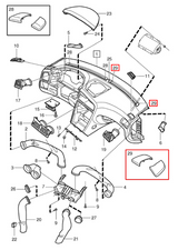 Volvo P2 V60 V70 Dashboard Vent Trim - Right