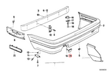 BMW E30 3-Series M-Technic 2 Tow Hook Cover - Rear
