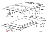 BMW E34 5-Series Sunroof Motor Cover - Single Button