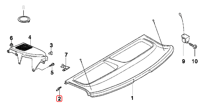 BMW E36 3-Series Compact Parcel Shelf Kit - Complete