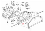 BMW E30 3-Series Black Gauge Cluster Rings