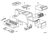 BMW E32 7-Series Rear Panel Trim - Heated Seat Button Plate