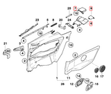 BMW E36 3-Series Convertible Interior Trim Flaps - Left & Right Set