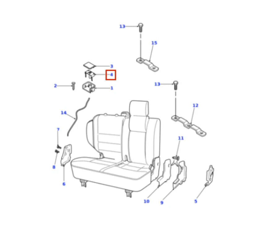 Land Rover Discovery 2 Rear Seat Release Locking Mechanism